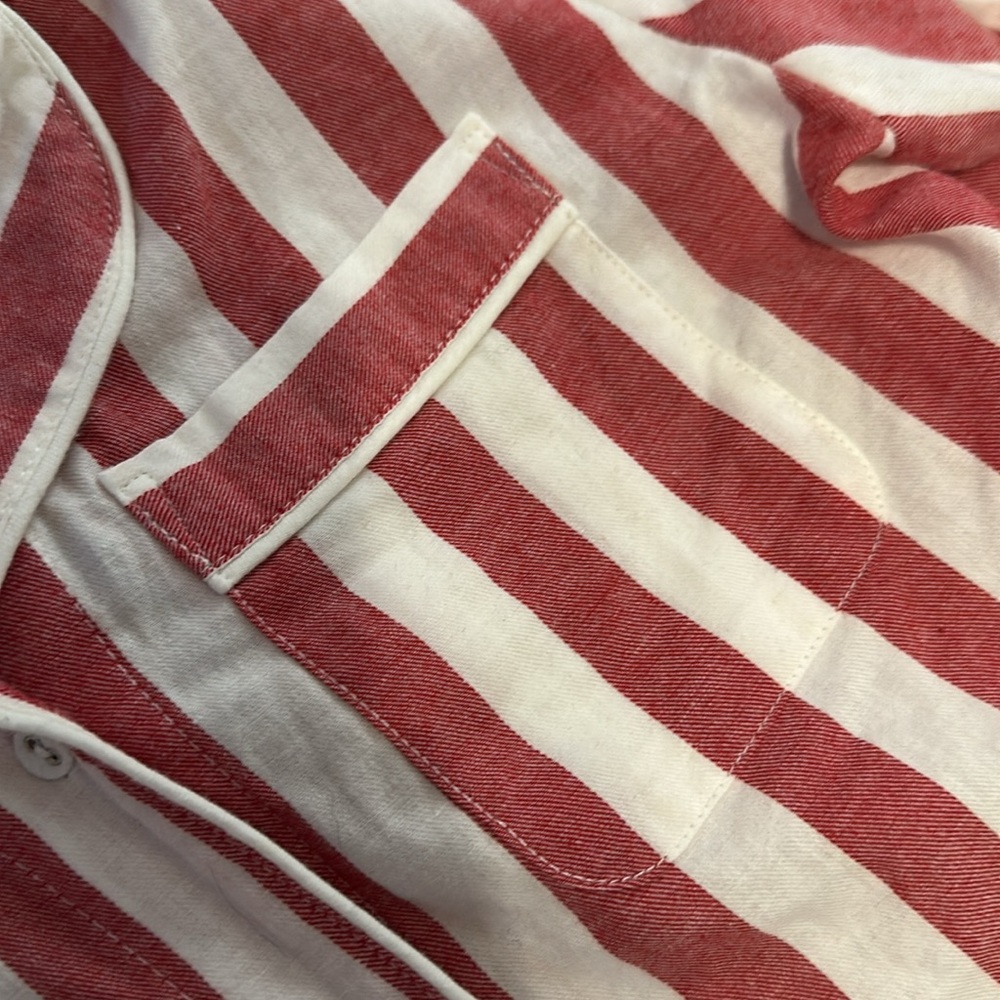 Stars Above Red and White Striped Shirt / PJ top - Picture 3 of 3